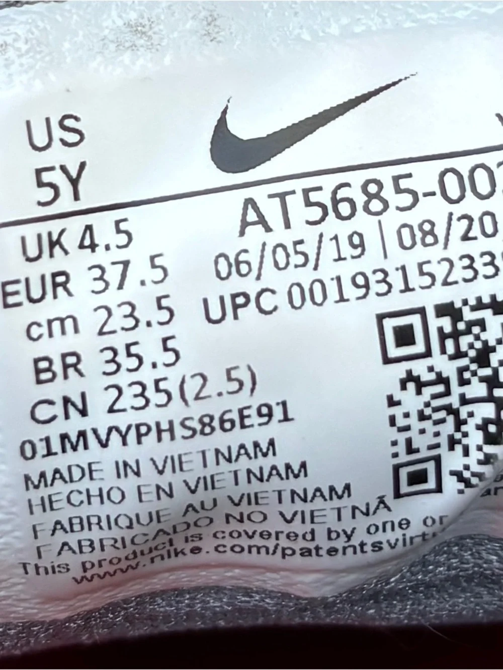 Nike kids  Gray Athletic Shoes with Coral Swoosh